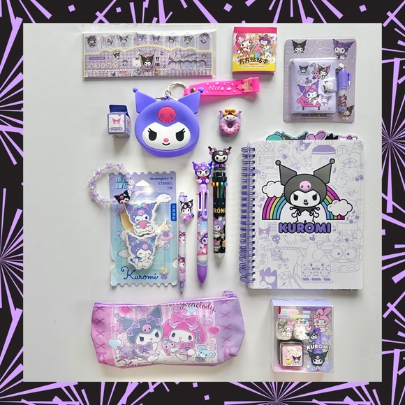 Sanrio Accessories - 💜(KUR339) Kuromi Adorable 14-Piece Mega Mini Bundle!